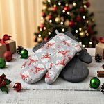 BBK Vánoční kuchyňské rukavice chňapky SMILING XMAS 18 x 30 cm 100% bavlna – Sleviste.cz