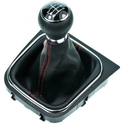 PROTEC Řadící páka s manžetou VW Golf VI 2008 - 2013 Black 6st červené prošití | Zboží Auto