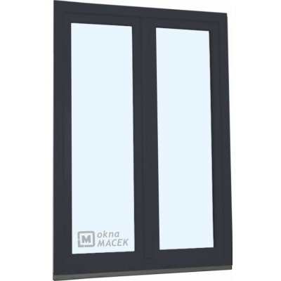 Knipping Balkonové dveře 150 x 240 cm O+OS s jednostrannou klikou madýlkem a PVC rámem levé antracit/bílá – Zboží Mobilmania