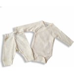 Kiabi Kojenecká souprava béžové kalhoty a zavinovací body – Zboží Dáma