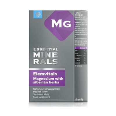Elemvitals Magnesium hořčík se sibiřskými bylinami 60 kapsli – Hledejceny.cz