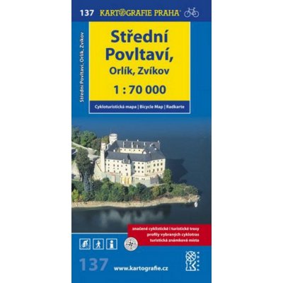 STŘEDNÍ POVLTAVÍ ORLÍK ZVÍKOV Cykloturistická mapa 1:70 000. – Zboží Mobilmania