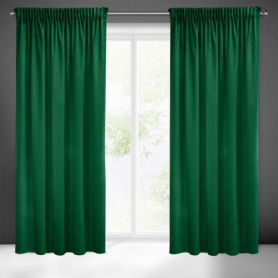 Pierre Cardin ZATEMŇOVACÍ ZÁVĚS NA PÁSCE PIERRE CARDIN SIBEL 140X270 CM TMAVĚZELENÁ – Hledejceny.cz