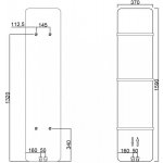 Sapho Tabella 370 mm x 1590 mm MI1539