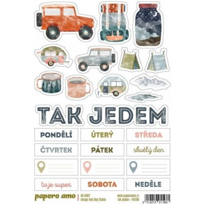 Papero amo Samolepky A6 - Tak jedem – Zboží Mobilmania