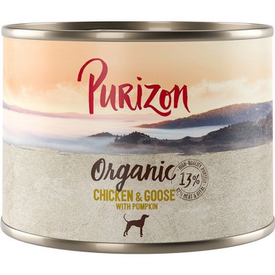 Purizon Organic kuřecí a husa s dýní 6 x 200 g – Zbozi.Blesk.cz