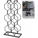 HomeStyling stojan na víno na 8 lahví kovový černý – Zboží Dáma