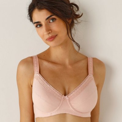 sada 2 zmenšujících podprsenek s kosticemi šedorůžová+slonová kost – Zboží Mobilmania