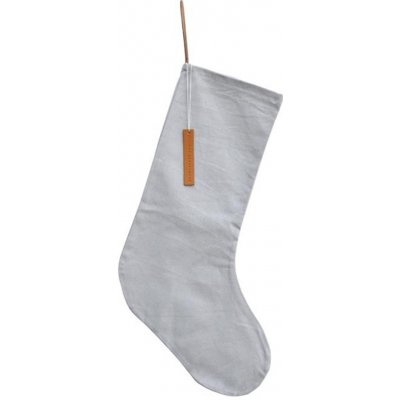 Delight Department Bavlněná vánoční ponožka 46x26 cm světle šedá