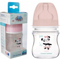 Canpol babies láhev se širokým hrdlem Toys růžová 120ml