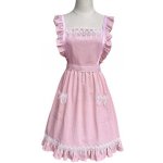 Cakesicq Zástěra kuchyňská světle růžová retro s kytičkama – Zboží Dáma Cakesicq Zástěra kuchyňská světle růžová retro s kytičkama – Zboží Dáma