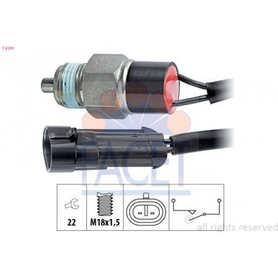 Spínač, světlo zpátečky FACET 7.6239 (76239) | Zboží Auto