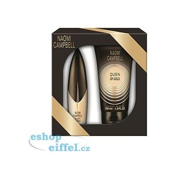 Naomi Campbell Queen of Gold EDT 15 ml + sprchový gel 50 ml dárková sada