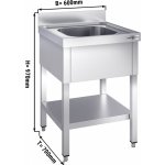 G.Gastro Dřezová skříňka PREMIUM - 600x700 mm - se spodem - 1 dřez uprostřed - 2975 – Zboží Mobilmania