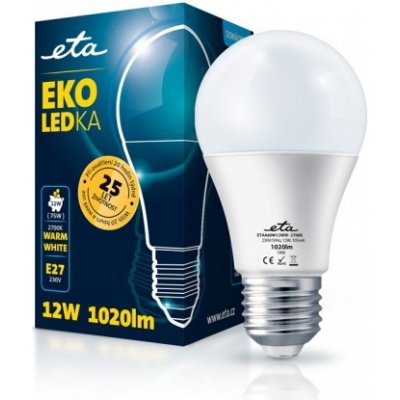 ETA Žárovka LED EKO LEDka klasik 12W, E27, teplá biela – Zboží Živě