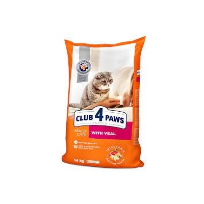 CLUB 4 PAWS Premium Cat Adult s telecím 0,5 kg