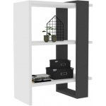 Asir Knihovna FUNDA antracit bílá – Sleviste.cz