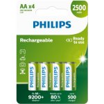 Philips AA 2500mAh 4ks R6B4RTU25/10 – Zboží Živě