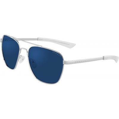 GUNNAR MUSTANG CHROME bílo-stříbrné obroučky, tmavá sluneční skla MUS-00311 – Zboží Živě