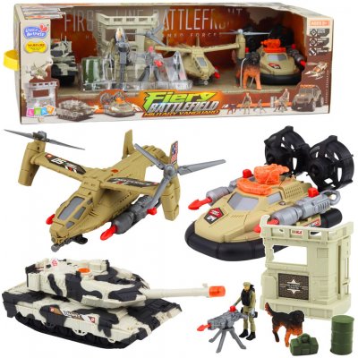 RKToys Vojenská sada tank helikoptéra základna – Hledejceny.cz