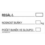 Samolepka "Označení regálu" 92x45 mm – Zboží Dáma
