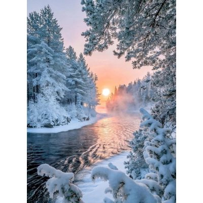 Norimpex diamantové malování Mrazivá řeka 30 x 40cm – Sleviste.cz