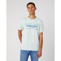 Wrangler pánské tričko s krátkým rukávem Frame Logo Tee surf spray