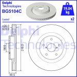 Brzdový kotouč DELPHI BG5104C | Zboží Auto