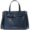 Kabelka Michael Kors kožená kabelka Emilia small satchel navy modrá