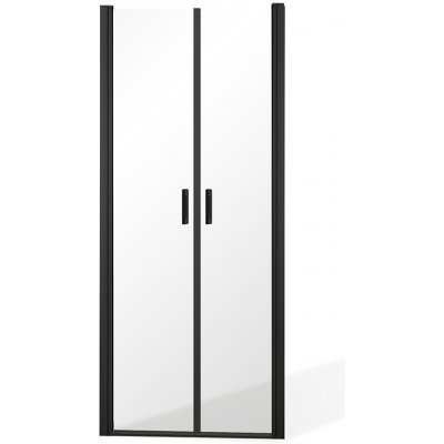 Roth Dvoukřídlé sprchové dveře BADEN BLACK II pro instalaci do niky Černý elox Sklo TRANSPARENT Univerzální 100 cm 4000862 – Zbozi.Blesk.cz