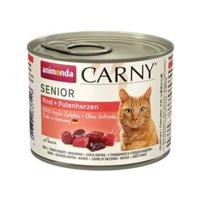 Carny cat Senior hovädzie a morčacie srdiečka 6 x 0,2 kg