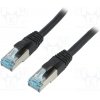 síťový kabel Logilink CQ6095S Patch, S/FTP, 6a, licna, Cu, PUR, 10m, černý