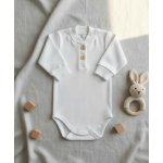 Kojenecké bílé žebrované body polo – Hledejceny.cz