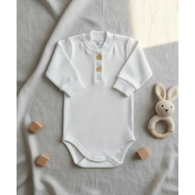 Kojenecké bílé žebrované body polo – Hledejceny.cz