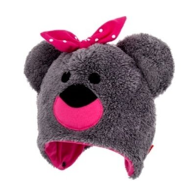 Bexa Bexa Zimní čepice na zavazování s oušky Teddy šedá růžová – Sleviste.cz