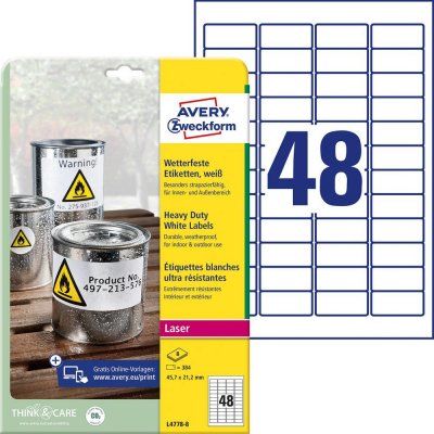 Avery Zweckform Samolepící etikety 650 ks bílá 38 x 21,2 mm 3666-10 – Sleviste.cz