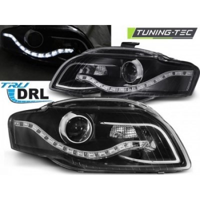 Světla přední AUDI A4 B7 11.04-03.08 DAYLIGHT BLACK DRL | Zboží Auto