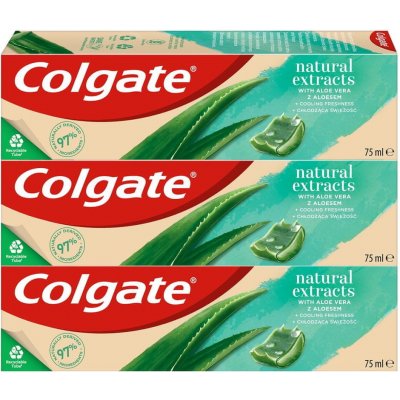 Colgate Natural Extracts Aloe Vera zubní pasta 3 x 75 ml – Zbozi.Blesk.cz
