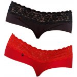 Obsessive Kalhotky Lacea shorties 2pack black-red – Zboží Mobilmania