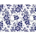 Bavlněná látka / plátno modrotisk květy Varianta: 1 (22220-2) bílá, Balení: 1 m – Zbozi.Blesk.cz