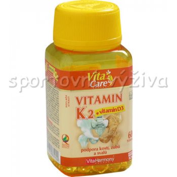 VitaHarmony Vitamín K2 100mcg + D3 25mcg 60 tablet