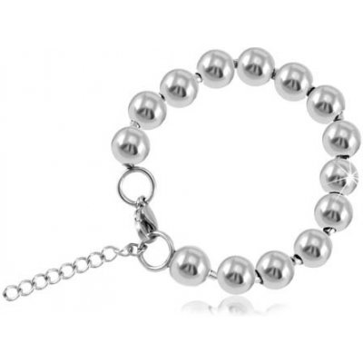 Šperky eshop ocelový stříbrné barvy lesklé kuličky spojené tyčinkami SP82.04 – Zboží Mobilmania