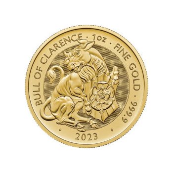 The Royal Mint zlatá mince Bull of Clarence Tudor Beasts 2023 1 oz