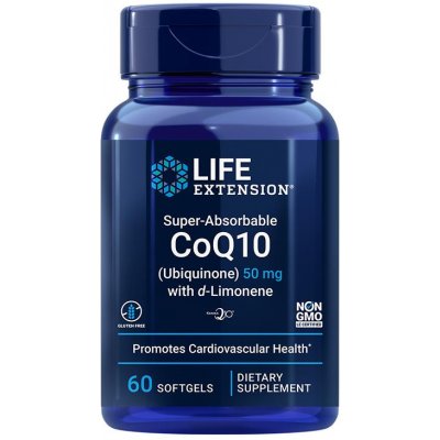 Life Extension Super-Absorbable Ubiquinone CoQ10 with d-Limonene 60 gelové tablety