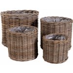 House Nordic Set 4 proutěných květináčů BOGOR 4401120 – Hledejceny.cz