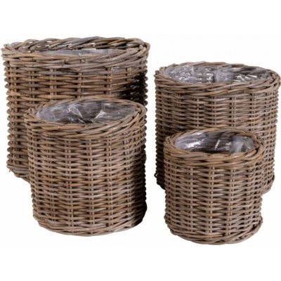 House Nordic Set 4 proutěných květináčů BOGOR 4401120 – Hledejceny.cz