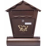 Poštovní schránka hnědá s přihrádkou – Sleviste.cz