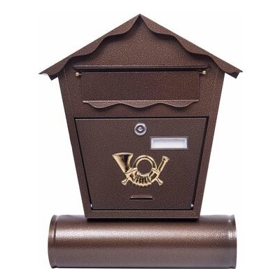 Poštovní schránka hnědá s přihrádkou – Sleviste.cz