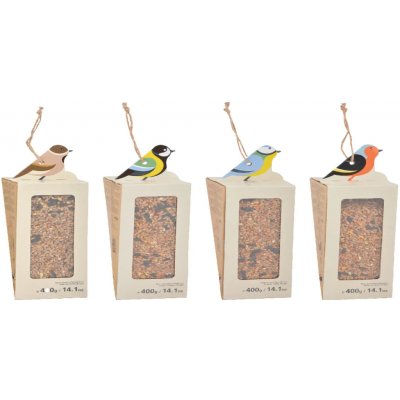Esschert Design krmítko pro ptáky "BEST FOR BIRDS" závěsné se semínky, 4 kusy – Zboží Dáma