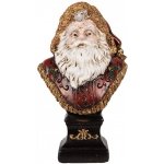 Červeno-zlatá vánoční dekorace busta Santa Claus 10*8*17 cm Clayre & Eef – Hledejceny.cz
